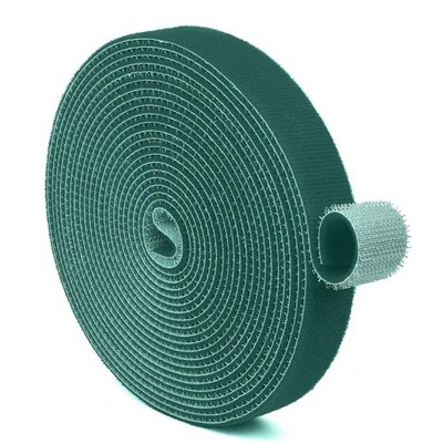 TNP Hook and Loop Tape Strap Cable Ties Fastener (Green) (15 Feet) - Sticky S...