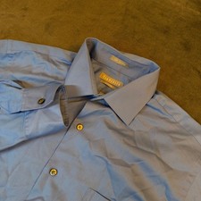 Van Heusen Lux Sateen Fitted Dress Shirt Mens 16 32/33 Wrinkle Free Button Up