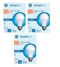  12 bulbs GE 99183 LED A19 classic shape, Daylight, 40 watt equivalent LED