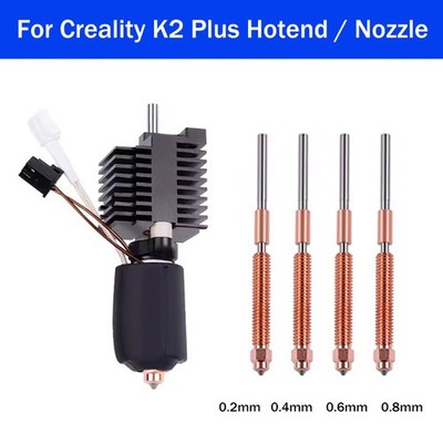 For Creality K2 Plus Hotend Quick-Swap Nozzle Hardened Steel All-metal 0.2 - 0.8