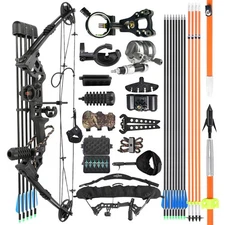 Archery Bowfishing Compound Bow Kit Ready to Fish Kit with Bowfishing Reel, B...
