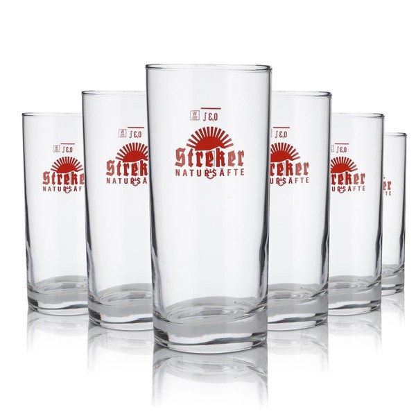 6X Streker Glas 0,3L Saft Becher GläSer Set NatursäFte Gastro Mineralwasser-image