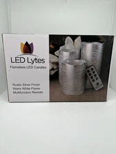 3Pack Flameless LED Candles with Remote Wax Pillar Battery Operated Flickering