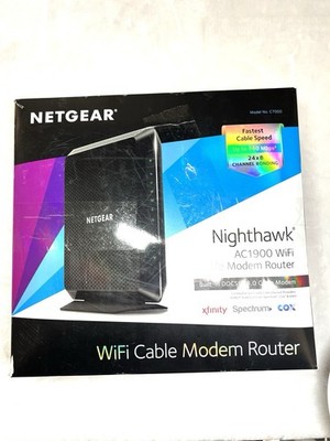 NEW Wifi Cable Modem Router NETGEAR Nighthawk AC1900 (C7000) Open Box