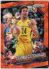 2025 Panini WNBA Prizm Tamika Catchings #60 Orange Ice Indiana Fever