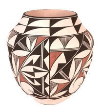 Laguna Pueblo Pottery By Lente Late 20th Century  Size 8.375" H x 7.875" D