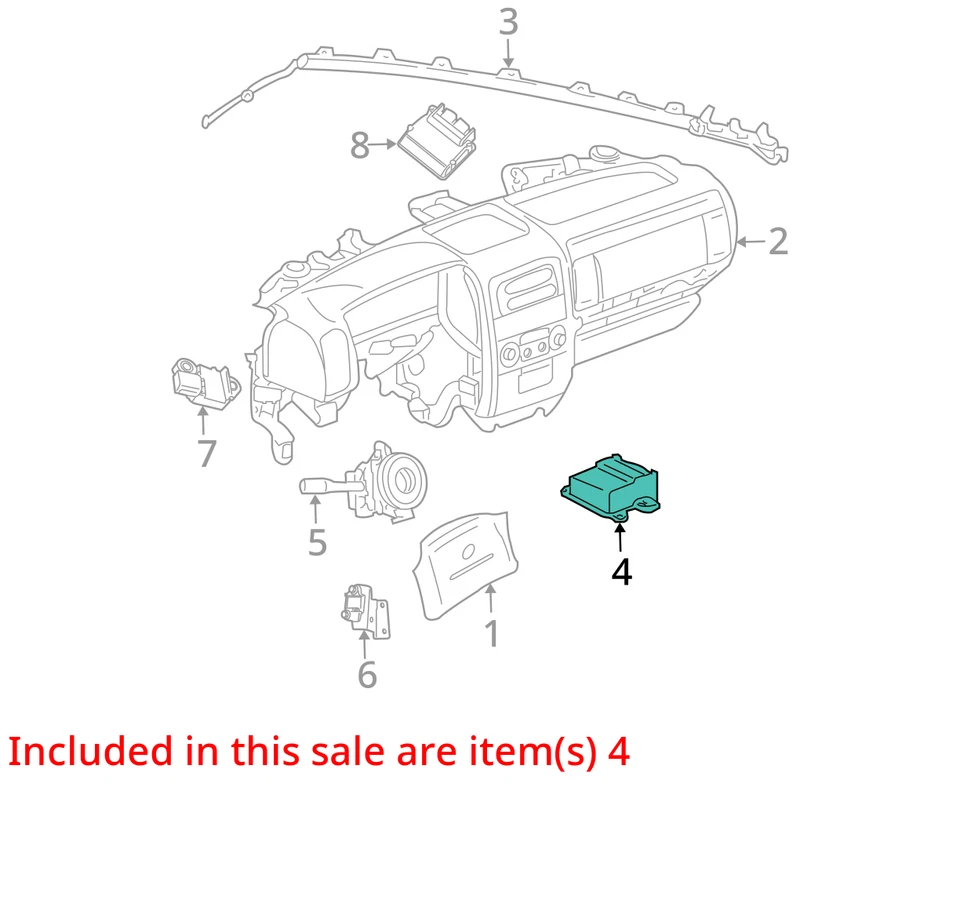 Chassis ECM Air Bag Under Console Fits 00-01 GRAND CHEROKEE 3690275 Foto 4 de 4
