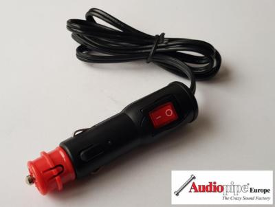 12V 24V KFZ Zigarettenanzünder Stecker mit Verlängerungskabel 60cm + Schalter  