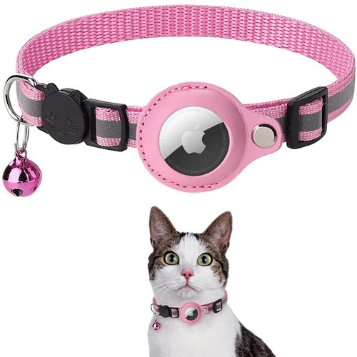For Apple AirTag Cat Dog Collar Reflective Pet Collar Case Air Tag GPS Anti-lost - Picture 16 of 19