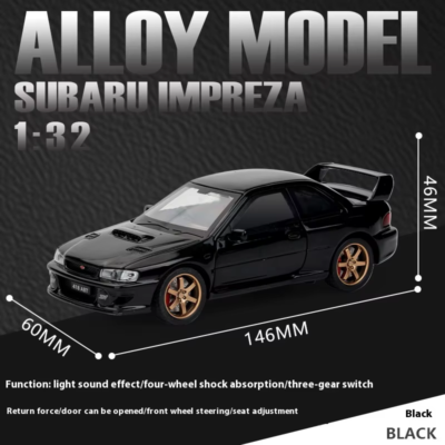 JDM 1:32 Subaru Impreza WRX STI Modified Cultural Vehicle Alloy