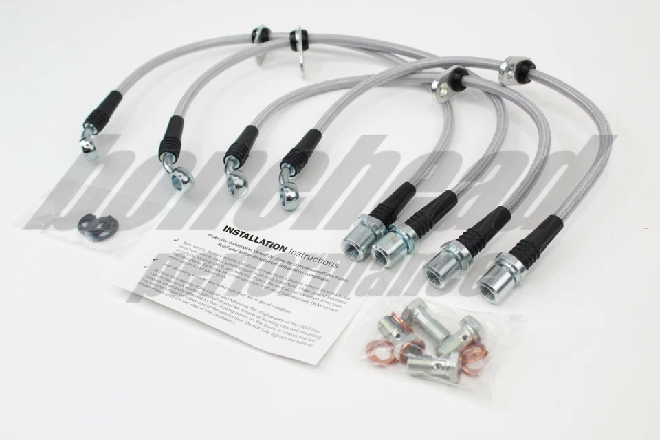 Líneas de freno trenzadas de acero inoxidable Techna-Fit para Subaru WRX 2015-2018 Foto 2 de 4