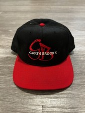 Vintage Garth Brooks Hat Adult OS Black Country Music Snap Back Cap Trucker Mens