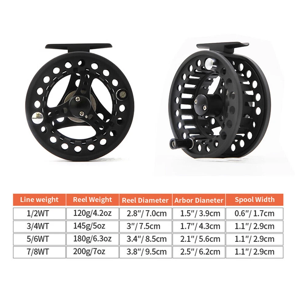 Combo de caña de pescar con mosca 8'4"/9' 3 5 8WT con carrete de pesca con mosca y línea con mosca Foto 4 de 4