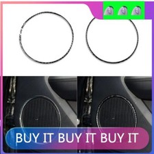 For Ford Mustang 2015-2020 Door Panel Speakers Horn Trim Carbon Fiber Sticker
