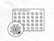 1775~~Spider Web Date Covers Planner Stickers.