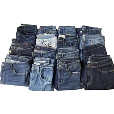 5 Womens Jeans Mixed Brands Sizes Mom Straight Cargo Reseller Box Wholesale Lot