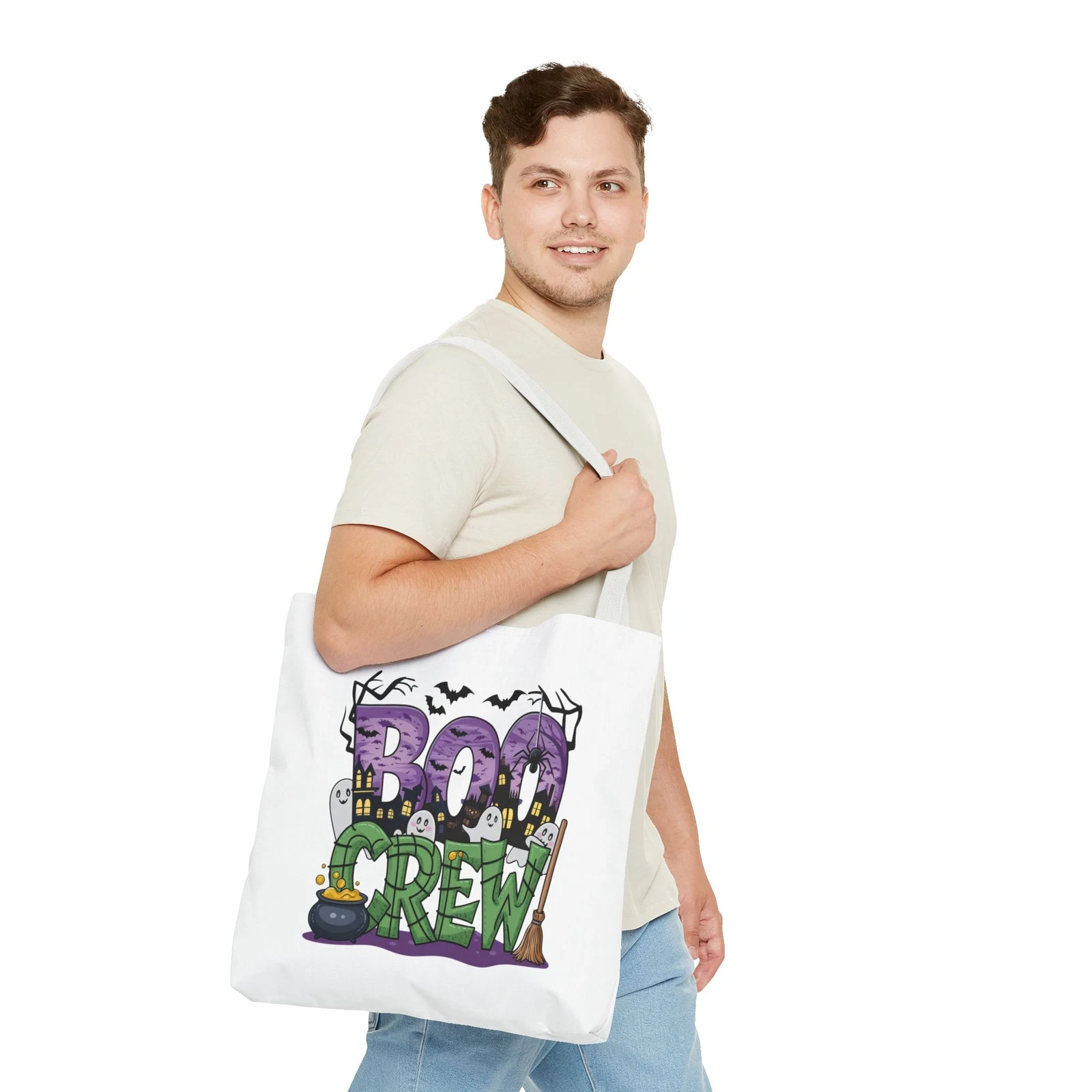 Boo Crew Halloween Tote Bag (AOP)