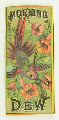 1870's-80's Cigarette Tobacco Label Morning Dew #1 Original Poster Stamp P1