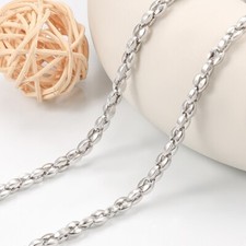 Massive Edelstahl Kaffeebohnen Halskette / Armband, 3D Bohnenkette, Damen Herren