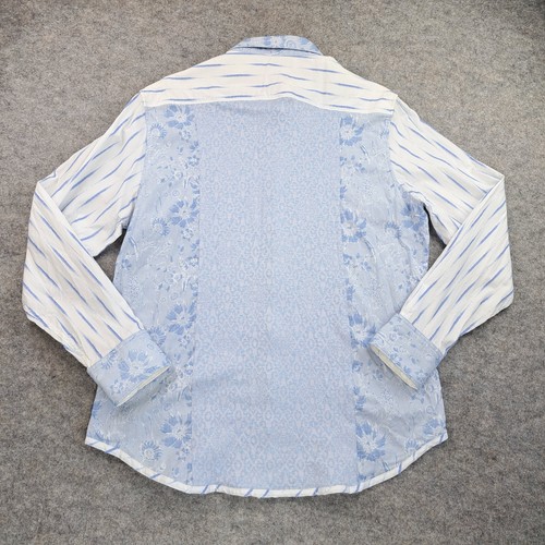 Robert Graham Shirt Men Extra Large Blue White Floral Button Limited Edition Top - Picture 13 of 18