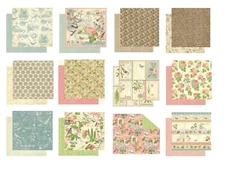 Graphic 45 Botanical Tea 8" Cardstock PICK Birds Flowers Love Chamomile Because