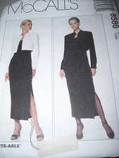 UNCIRCULATED McCALL'S #8586 - LADIES EVENING GOWN & BOLERO JACKET PATTERN 4-16FF