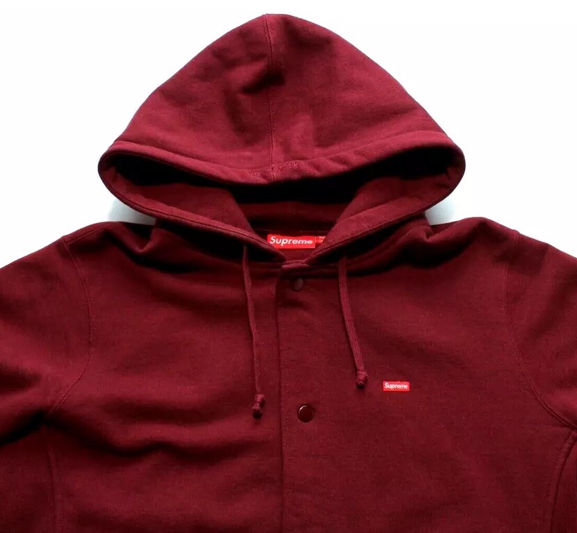 2011 SUPREME ~SNAP FRONT~ SMALL BOX LOGO HOODIE ~BURGUNDY~ L 2011 SUPREME ~SNAP FRONT~ SMALL BOX LOGO HOODIE ~BURGUNDY~ L