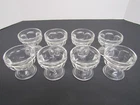 Set of 8 Vintage Federal Glass ~ 3" Clear Sherbet Dessert Cup Bowl Footed