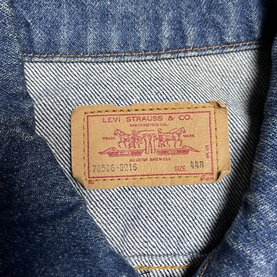 Vintage 1980s Levis Type 3 Trucker Blue Denim Jacket 70506-0216