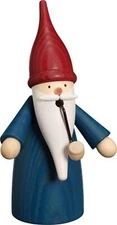 Smoker Gnome Blue HxWxD = 16x8x9Cm NEW Rauchmann Incense Figure Incense Cones