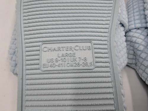 Chaussons femme Charter Club texturés nœud L 9-10US bleu cristallin à enfiler - Photo 13/15