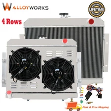 4 Row Radiator Shroud Fan Kits For 1972-1986 1985 Jeep CJ CJ5 CJ6 CJ7/ Scrambler