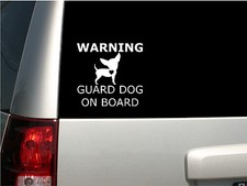 6" White Vinyl "Guard Dog Chihuahua" Decal - MADE IN THE USA