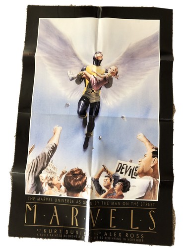 Marvels Promo Poster - Alex Ross Kurt Busiek - 22" x 34" New Unfolded Super Rare
