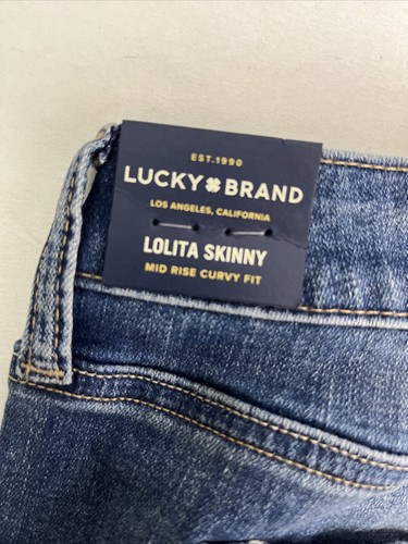 Lucky Brand Lolita Skinny Jeans Women's 14W Mid Rise Curvy Fit Size 34x28.5 - Picture 7 of 12