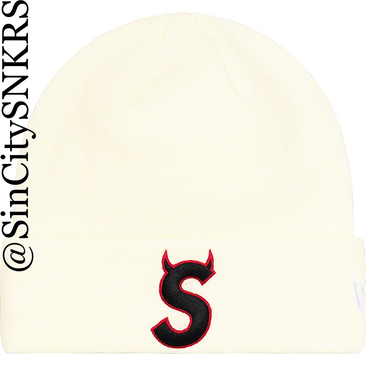 Supreme New Era S Logo Horns Beanie NATURAL FW22 - New With Tags