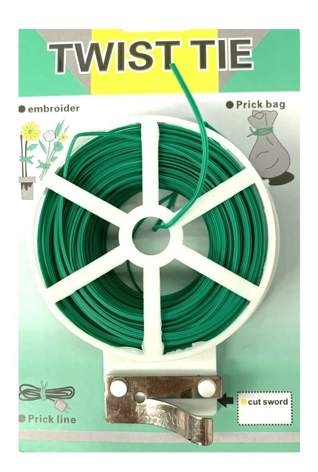 MARKENLOS 50 M filo per legare filo per fiori filo per avvolgere filo da giardino filo di ferro in verde