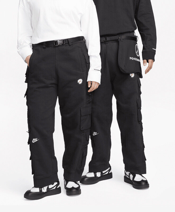 Nike x Peaceminusone Wide Pants Black DR0096-010 US XXS 70 Size