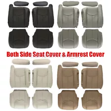 For 2003 2004 2005 2006 Chevy Silverado Driver & Passenger Leather Seat Cover