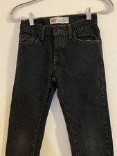 Levi s 510 Boys Size 10 Regular Super Skinny Black Jeans Adjustable Waistband