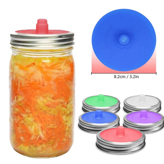 Wide Mouth Mason Jar Lids Silicone Pickles Sealing Cover Ferment Bottle