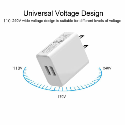 Dual Ports Quick Charging Home Wall USB Charger Adapter Plug For iPhone Samsung - Picture 3 of 5