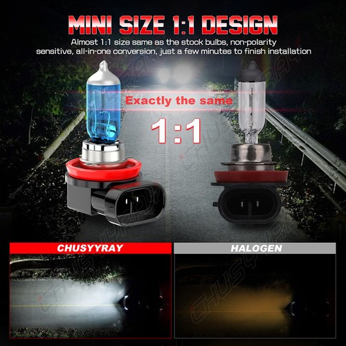 4x 9005+H11 Halogen Headlight Combo High Low Beam Bulbs Super White Bright Lamps - Picture 9 of 12