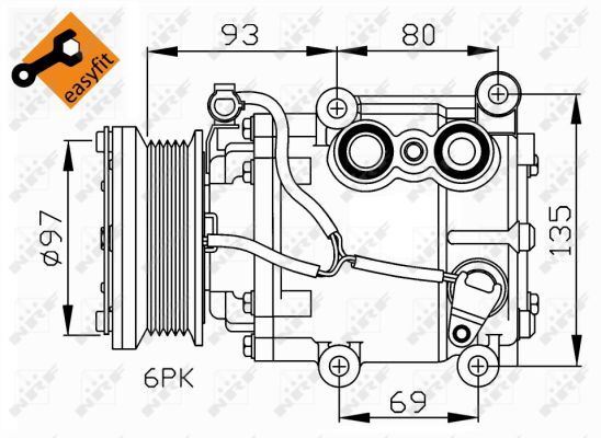 Compresseur de climatisation Ford Mondeo III 1.8 et 2.0 16V essence