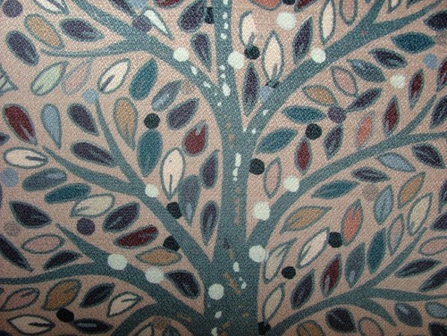 Foliage Fall Tree Cloud Velvet Designer Fabric Curtain Upholstery Cushion - Picture 13 of 23