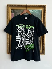 Vintage 2000s Drongos for Europe Punk Rock Band Black T-shirt Sz M