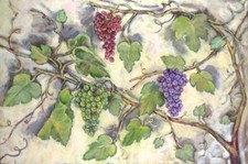 Ceramic Backsplash Tile Mural Kitchen Kitchen - Grape Bounty - Theresa Kasun