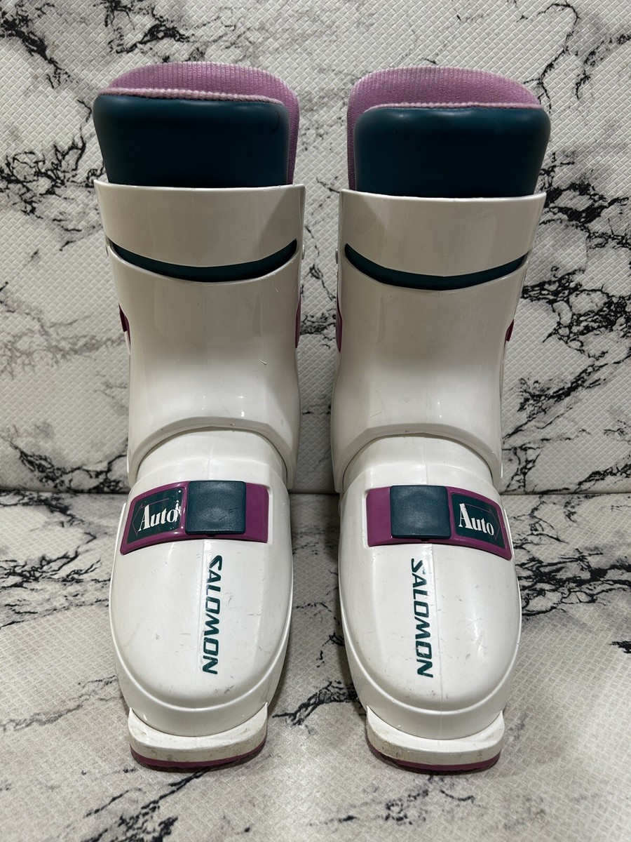 Salomon SX42 Auto HTC Ski Boots Rear Entry Size 310 White/Pink