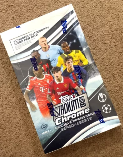 2022/23 TOPPS STADIUM CLUB CHROME UEFA CLUB COMPETITIONS SOCCER HOBBY BOX