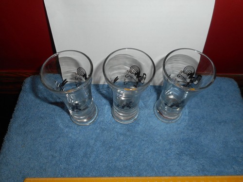 Bicchieri da succo vintage LIBBEY GALLO BANDERUOLA INDIANO Pilsner vetro set di 3 - Foto 12 di 12
